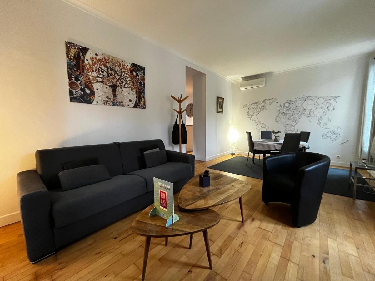 Nice Grand appartement face jardin Extérieur photo